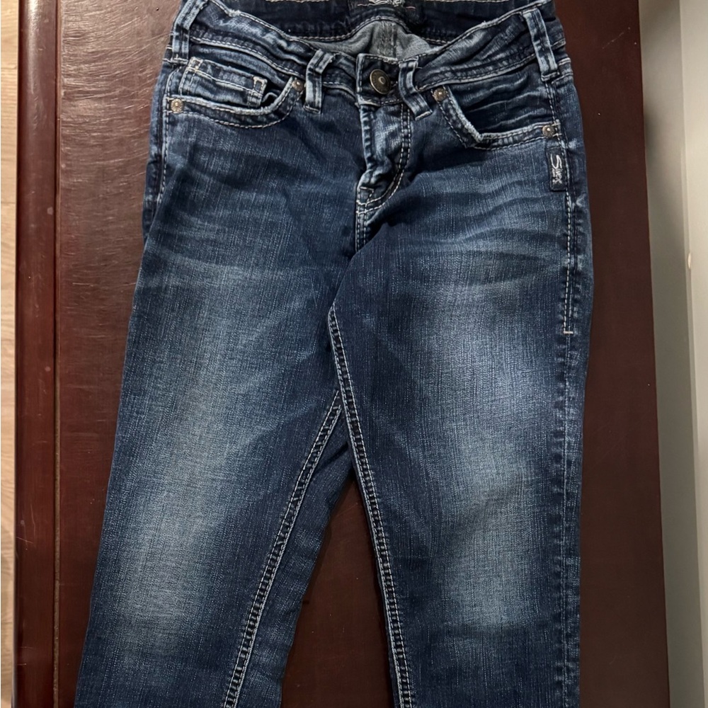Silver Jeans Women's Ankle Cropped Denim - Dark Blue